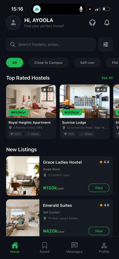 Hostel Marketplace App