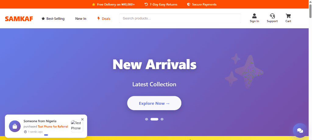 Samkaf E-Commerce Store